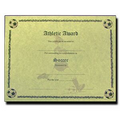 Stock Female Soccer Antique Parchment Certificate